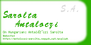 sarolta antaloczi business card